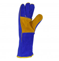 GUANTE SOLDADOR AZUL HILO KEVLAR