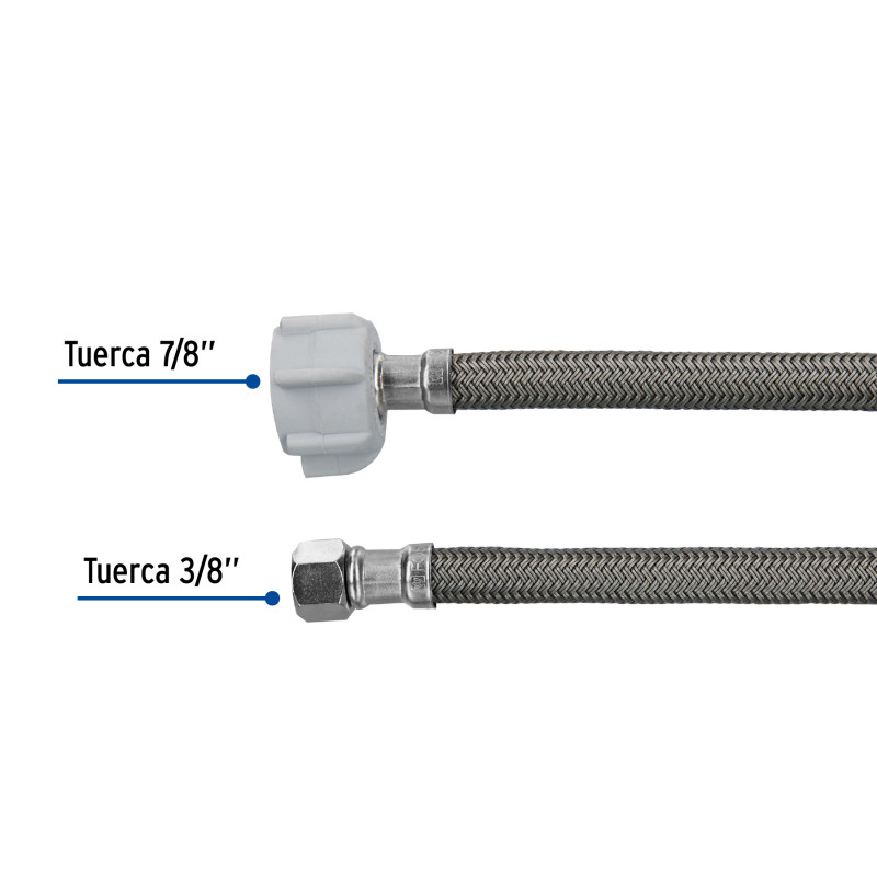 MANGUERA WC VINILO 3/8X7/8 40CM. CONECTOR DE PLASTICO MANGUERA WC VINILO 3/8X7/8 40CM. CONECTOR DE PLASTICO