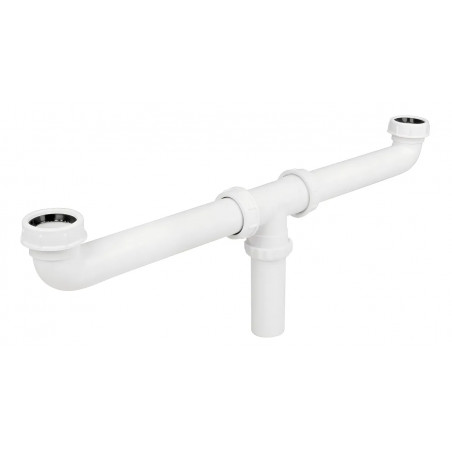 CESPOL DOBLE PARA FREGADERO POLIPROPILENO 1-1/2