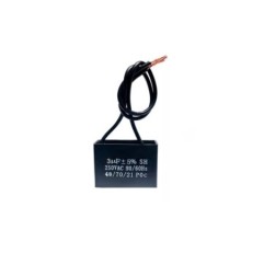 CAPACITOR DOS CABLES 3 MDF/250VAC 37x13x24mm