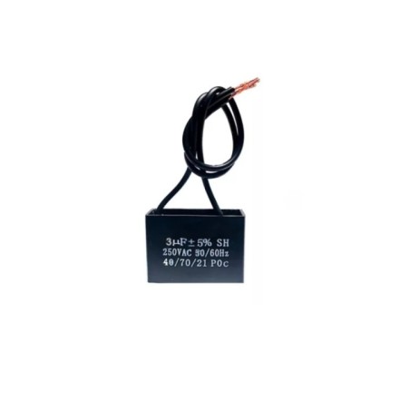 CAPACITOR DOS CABLES 3 MDF/250VAC 37x13x24mm