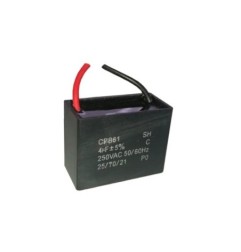 CAPACITOR DOS CABLES 4  MDF/250VAC 37X17X30MM