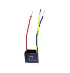 CAPACITOR VENTILADOR DE TECHO 1.5+3 MFD 250VAC.