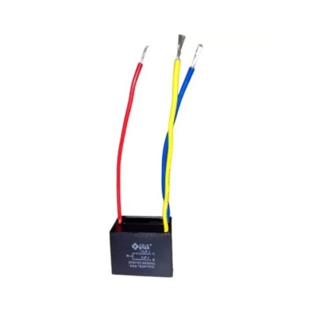 CAPACITOR VENTILADOR DE TECHO 1.5+3 MFD 250VAC.