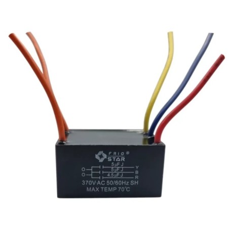 CAPACITOR VENTILADOR DE TECHO TRIPLE 5+5+4.5 MDF 370V.