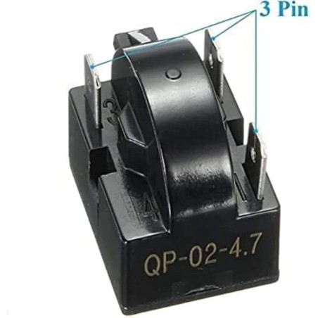 RELAY 3 TERMINALES 110V 4.7OHMS