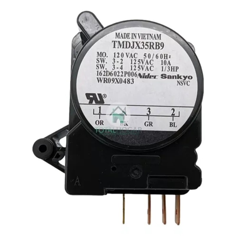 RELOJ DESHIELO ORIGINAL MABE 10 HRS. TMDJX35RB9 1/3HP 120V