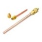 VALVULA SOLDABLE DE CARGA REFRIG. 1/8, TUBO 10 CMS LARGO