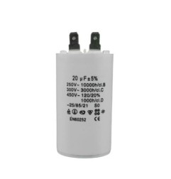 CAPACITOR TRABAJO PLÁSTICO 20 MFD 250-450V