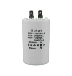CAPACITOR TRABAJO PLÁSTICO 25 MFD 250-450V