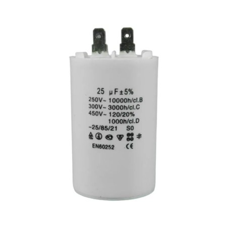 CAPACITOR TRABAJO PLÁSTICO 25 MFD 250-450V
