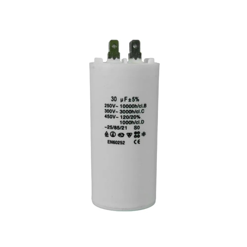 CAPACITOR TRABAJO PLÁSTICO 30 MFD 250-450V