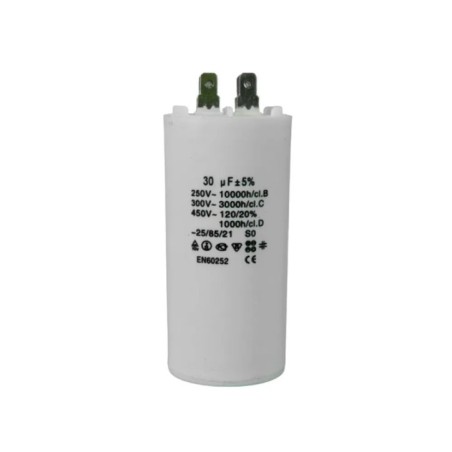 CAPACITOR TRABAJO PLÁSTICO 30 MFD 250-450V