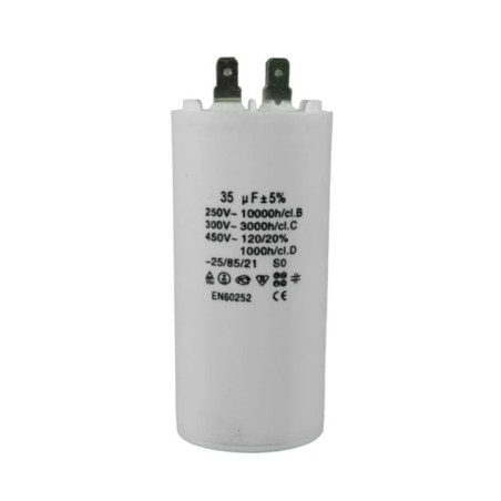 CAPACITOR TRABAJO PLÁSTICO 35 MFD 250-450V