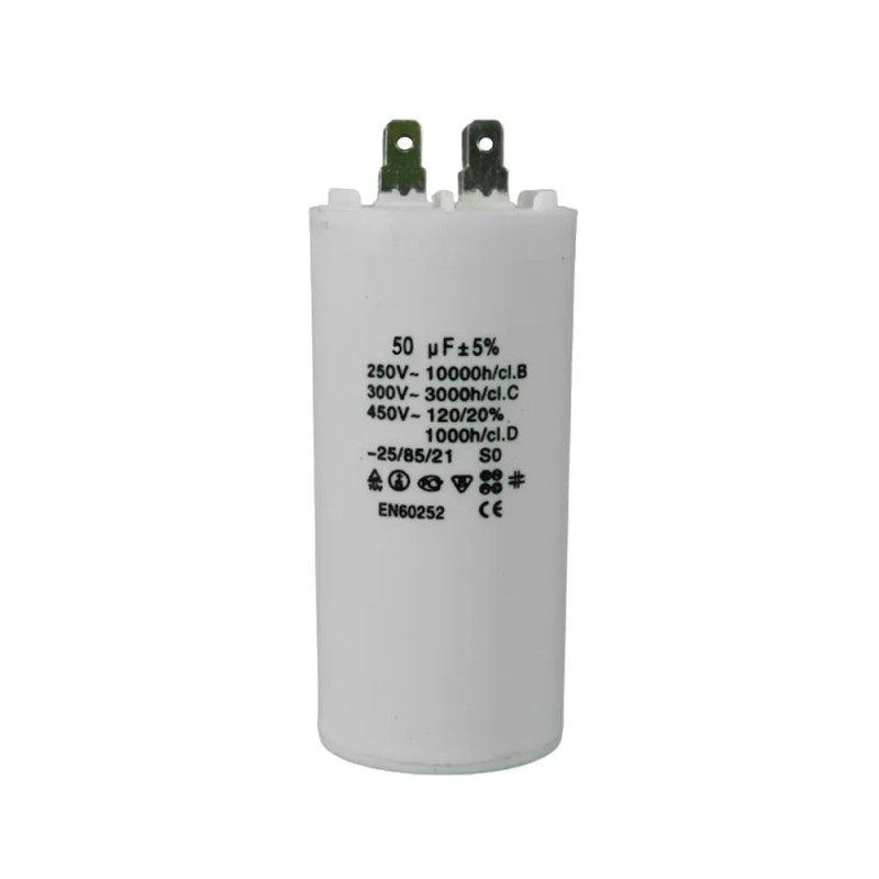 CAPACITOR TRABAJO PLÁSTICO 50 MFD 250-450V