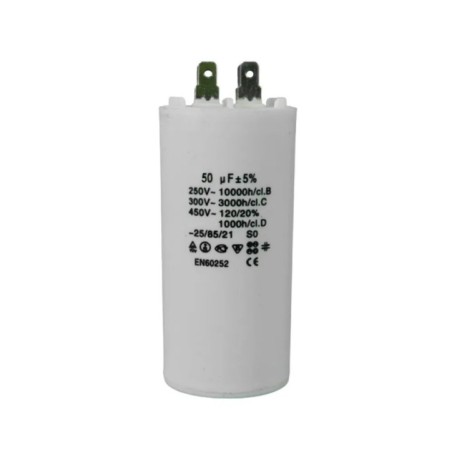 CAPACITOR TRABAJO PLÁSTICO 50 MFD 250-450V