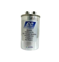 CAPACITOR TRABAJO 30MFD/370-440V ALUMINIO REDONDO