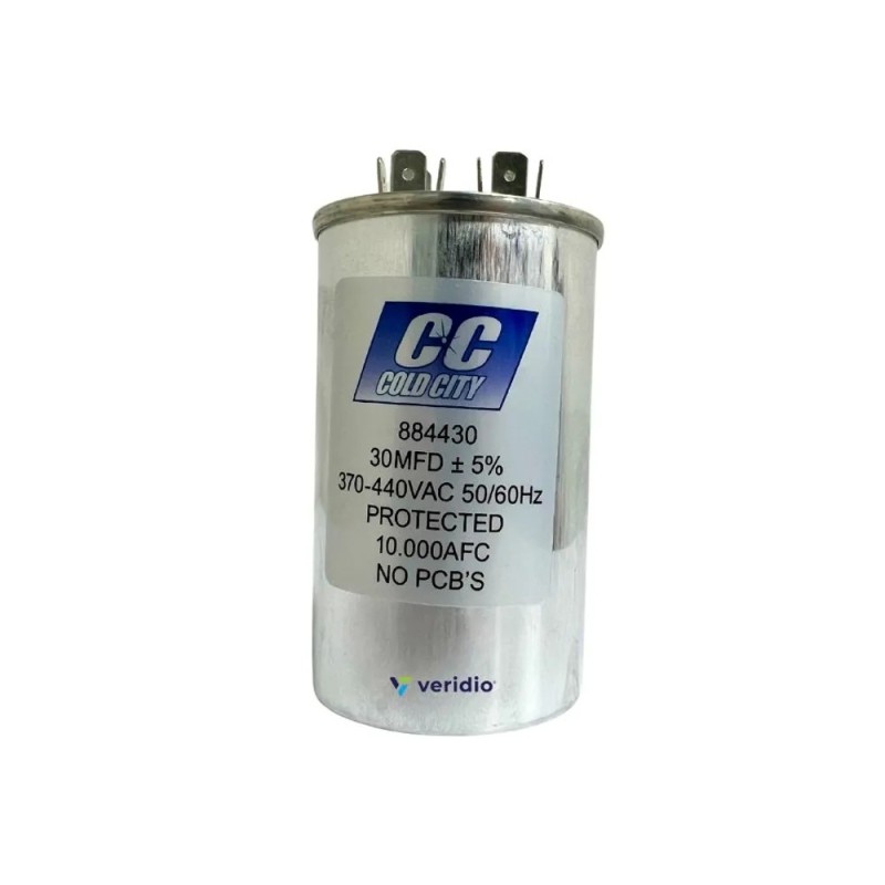 CAPACITOR TRABAJO 30MFD/370-440V ALUMINIO REDONDO