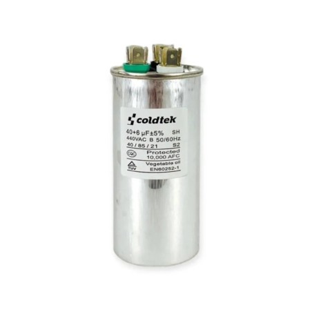 CAPACITOR TRABAJO 40/6 MDF, 440 VCA