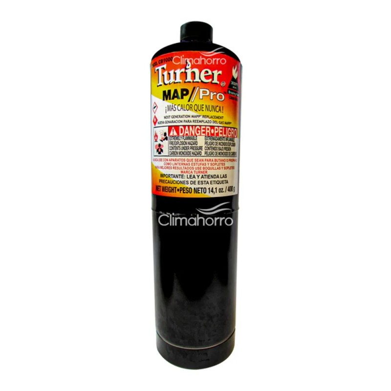 CILINDRO GAS NEGRO SUPER PROPILENO 400GM BURN