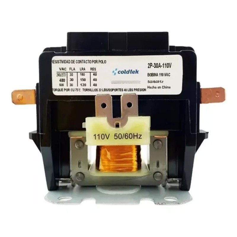 CONTACTOR 2 POLOS 30 AMPS 110V