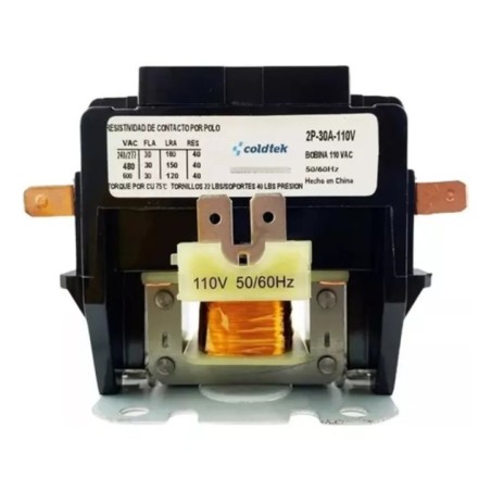 CONTACTOR 2 POLOS 30 AMPS 110V