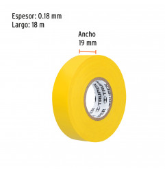 CINTA  AISLANTE  AMARILLA 3/4 X 18 MTS (TRUPER)