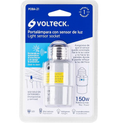 PORTALAMPARA POBA21 CON SENSOR LUZ 360 VOLTECK