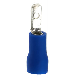 TERMINAL MACHO AZUL 1/4 cal. 14-16