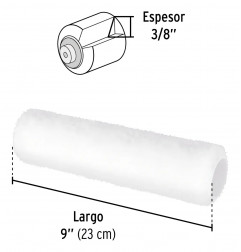 REPUESTO P/RODILLO 9 FELPA 3/8