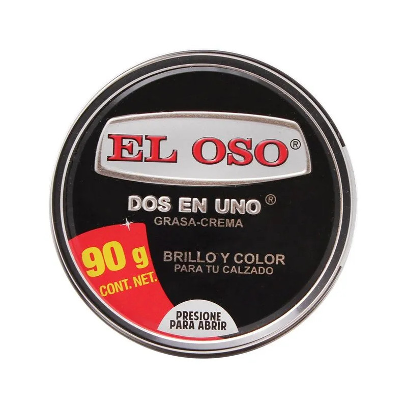GRASA CREMA EL OSO 2 EN 1 DE 90 GRS. NEGRA 8014
