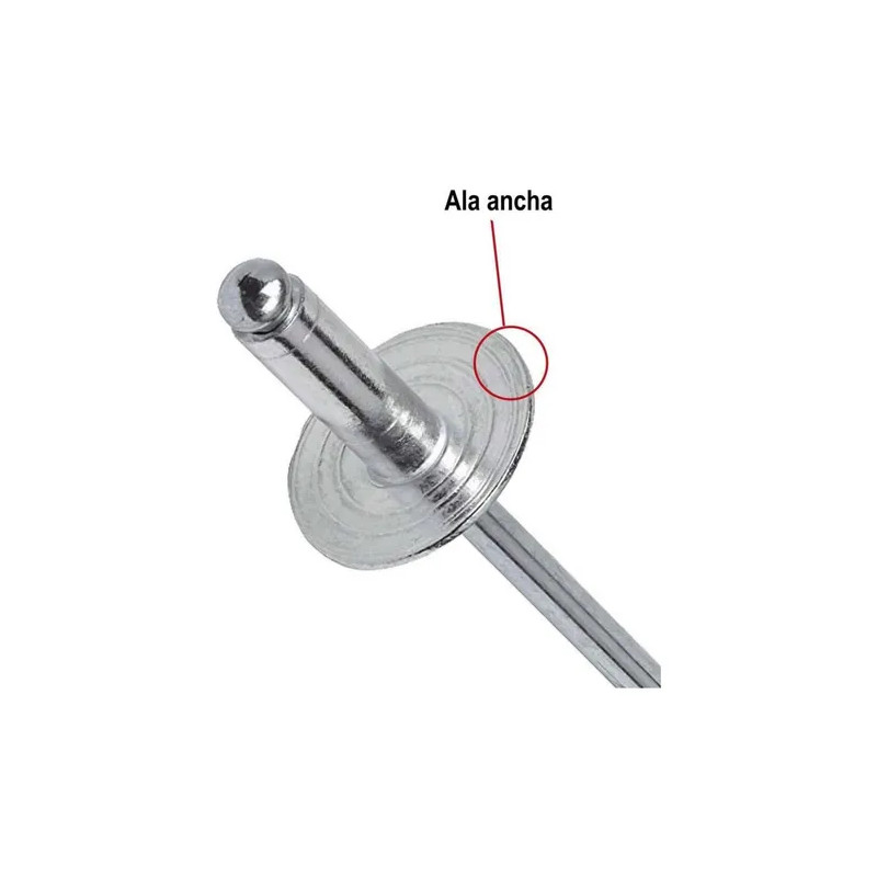 REMACHE 3/16 x 3/8 D/ALUMINIO ALA ANCHA