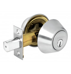 CERROJO LLAVE-LLAVE CROMO MATE (DOBLE)