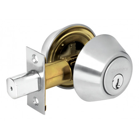 CERROJO LLAVE-LLAVE CROMO MATE (DOBLE)