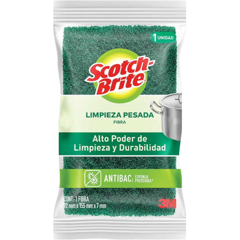 FIBRA SCOTCH BRITE 92 X 150 X 7 LIMPIEZA PESADA FIBRA SCOTCH BRITE 92 X 150 X 7 LIMPIEZA PESADA