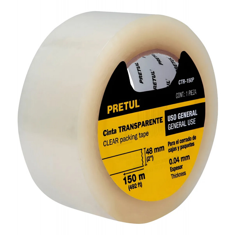 CINTA TRANSPARENTE 48 X 150M PRETUL CTR-150P CINTA TRANSPARENTE 48 X 150M PRETUL CTR-150P