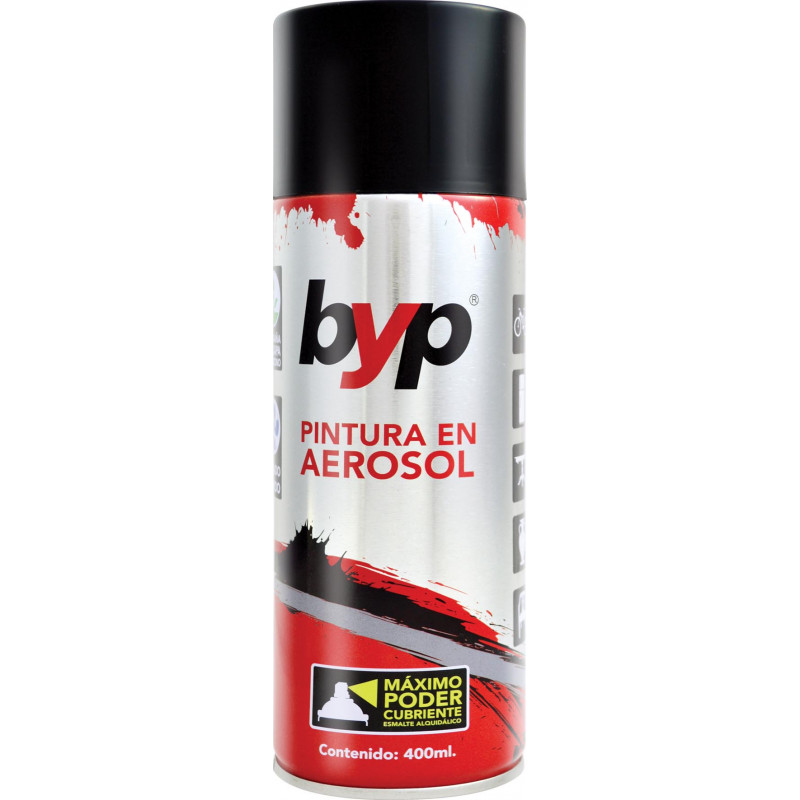 PINTURA AEROSOL NEGRO BRILLANTE 400ML.